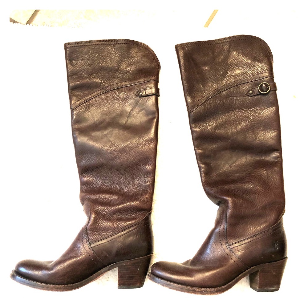 Frye Jane tall cuff boots